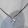 Blue Topaz Pendant - Bali Silver (Sterling) - OutOfAsia